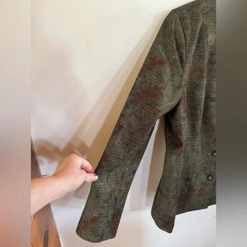 Coldwater Creek Women’s 12 Floral Tweed Jacket Eclectic Boho Career Concert - Picture 2 of 9